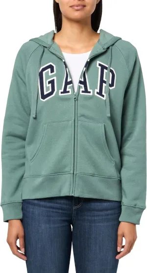 GAP Women's Logo Hoodie Hooded Full Zip Sweatshirt