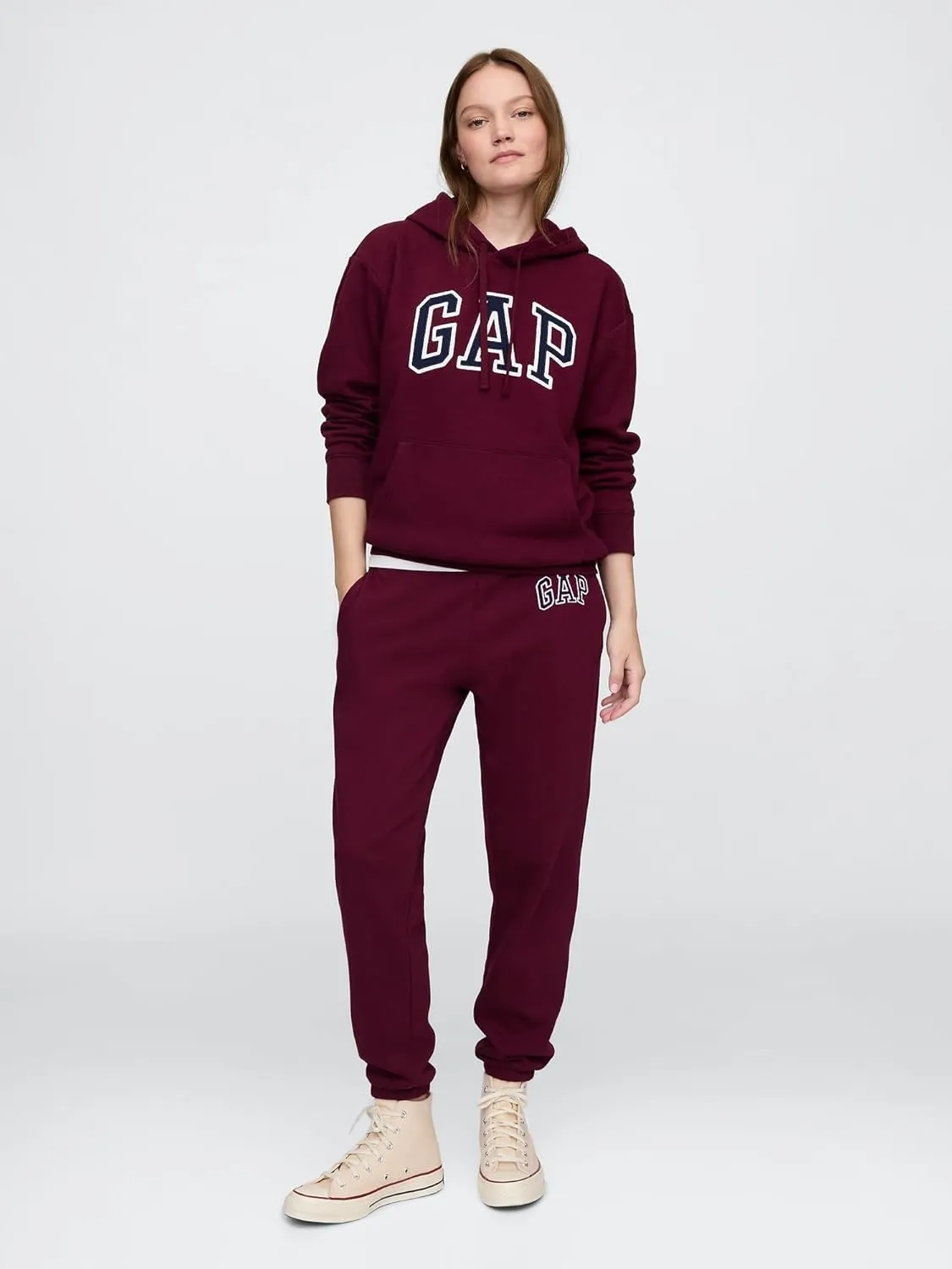 GAP Women's Logo Hoodie Hooded Pull-on Sweatshirt