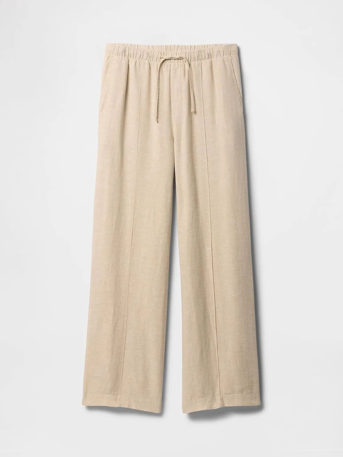 GAP Women's Wide Leg Linen Pull on Pant