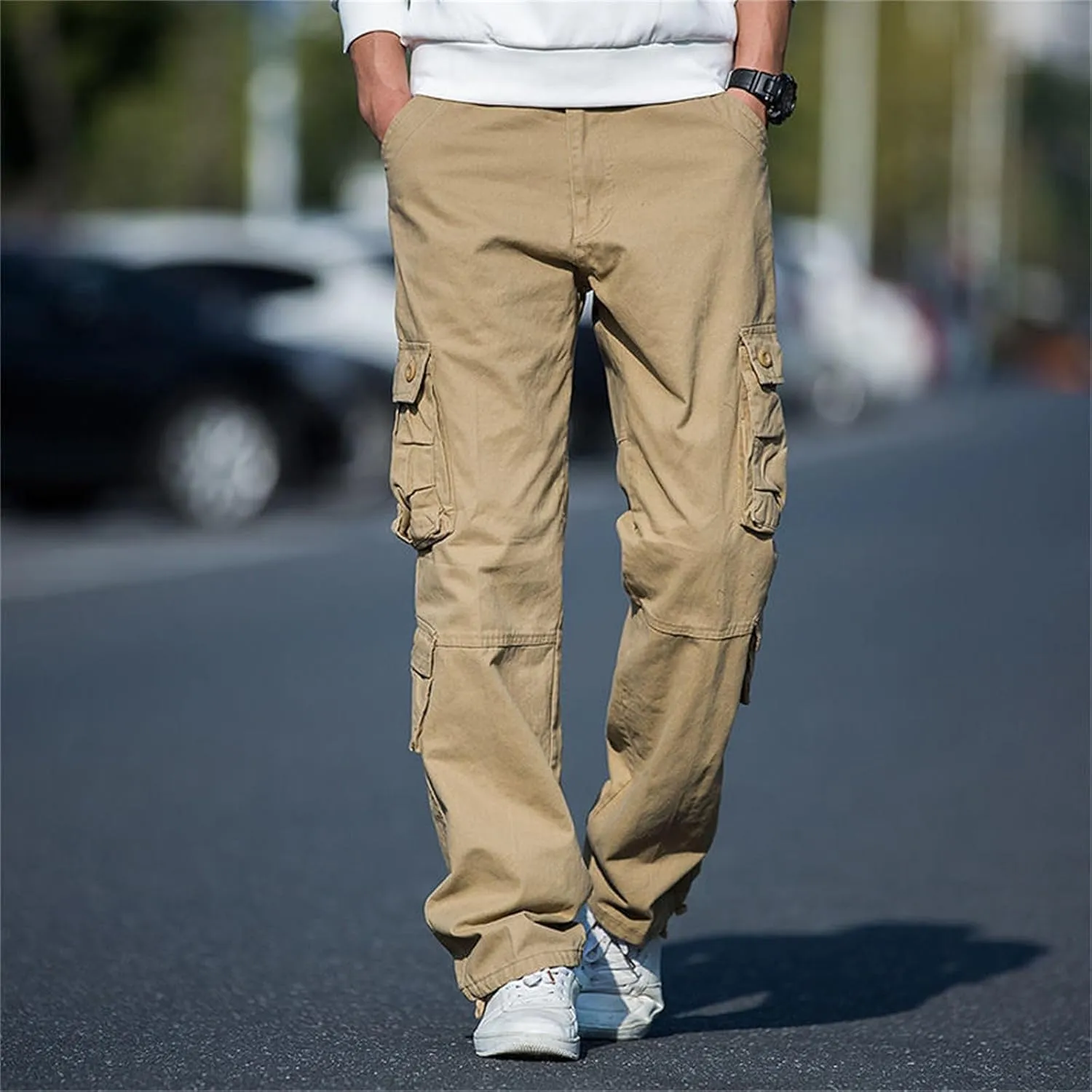 GIERIDUC Men's Hiking Cargo Pants Lightweight Outdoor Travel Pants for Men with Multi-Pockets Fishing Camping Work Cargo Pant