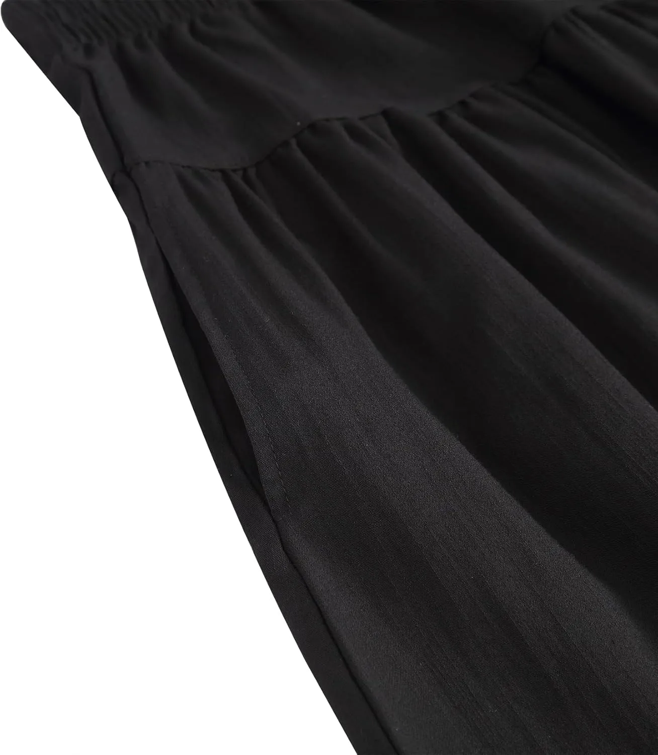 Girls Casual Elastic High Waist Maxi Skirt A-Line Long Swing Linen Skirt with Pockets for 4-13 Years