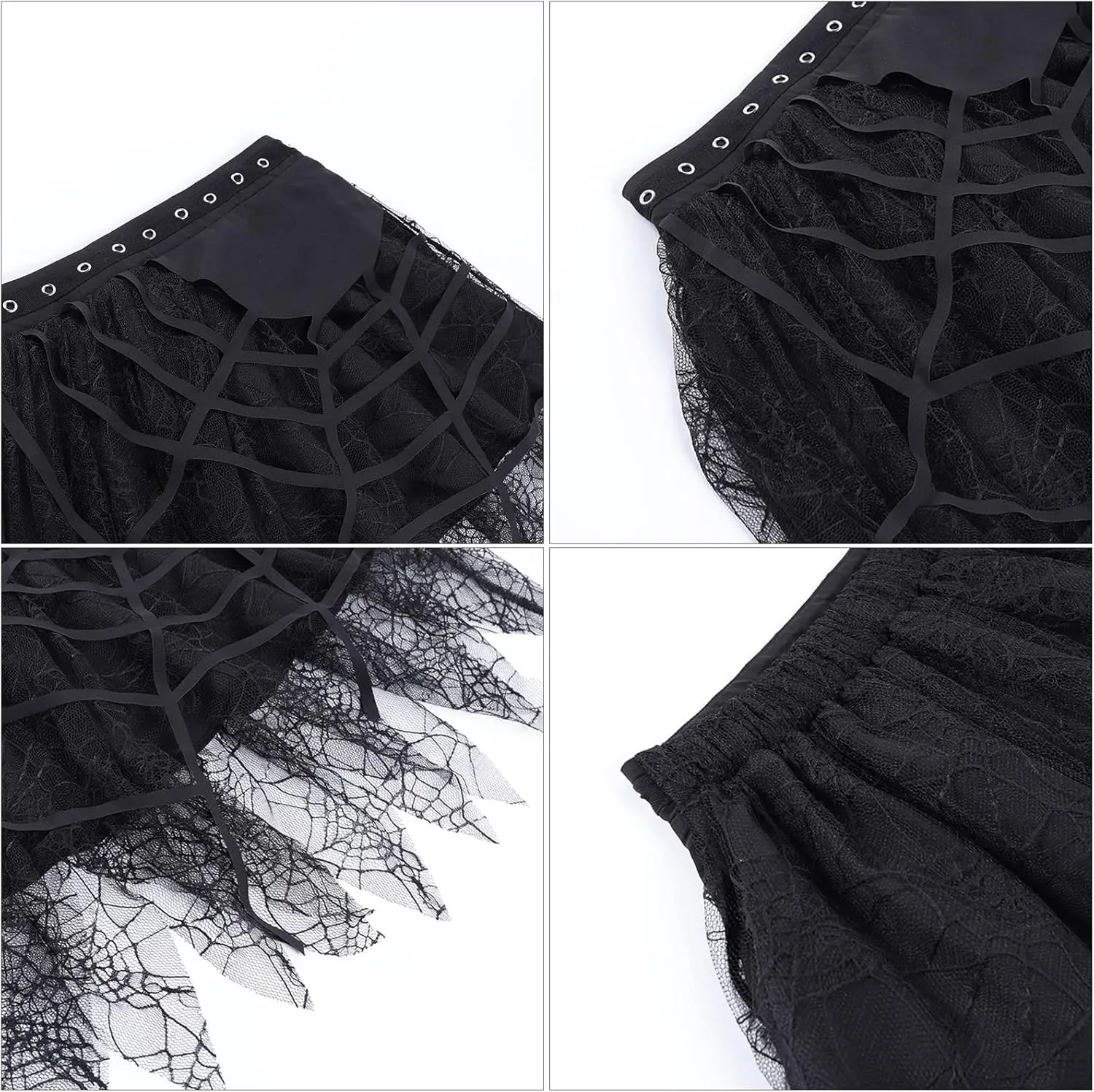 Goth Plaid Skirts for Women High Waist A-line Mini Pleated Skirt Harajuku Gothic Skirt Victorian Steampunk Skirt