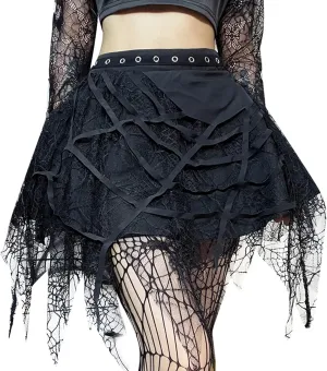 Goth Plaid Skirts for Women High Waist A-line Mini Pleated Skirt Harajuku Gothic Skirt Victorian Steampunk Skirt