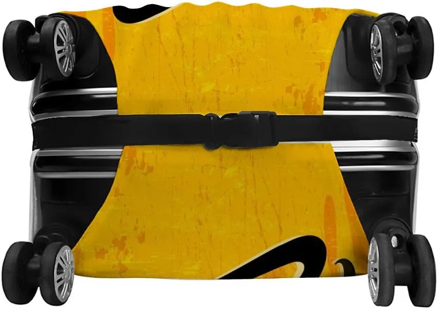 Guitong Suitcase Covers Travel Luggage Protector Trolley Luggage Case Washable Safety Creative Happy Halloween Travel Business Kids Men Women Fits 18-32 inch Luggage