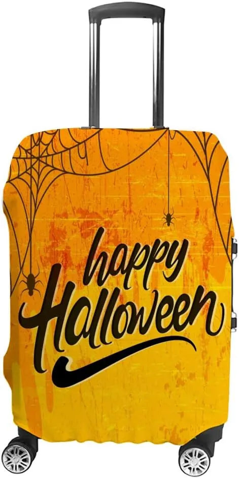Guitong Suitcase Covers Travel Luggage Protector Trolley Luggage Case Washable Safety Creative Happy Halloween Travel Business Kids Men Women Fits 18-32 inch Luggage