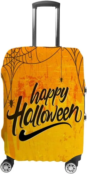Guitong Suitcase Covers Travel Luggage Protector Trolley Luggage Case Washable Safety Creative Happy Halloween Travel Business Kids Men Women Fits 18-32 inch Luggage
