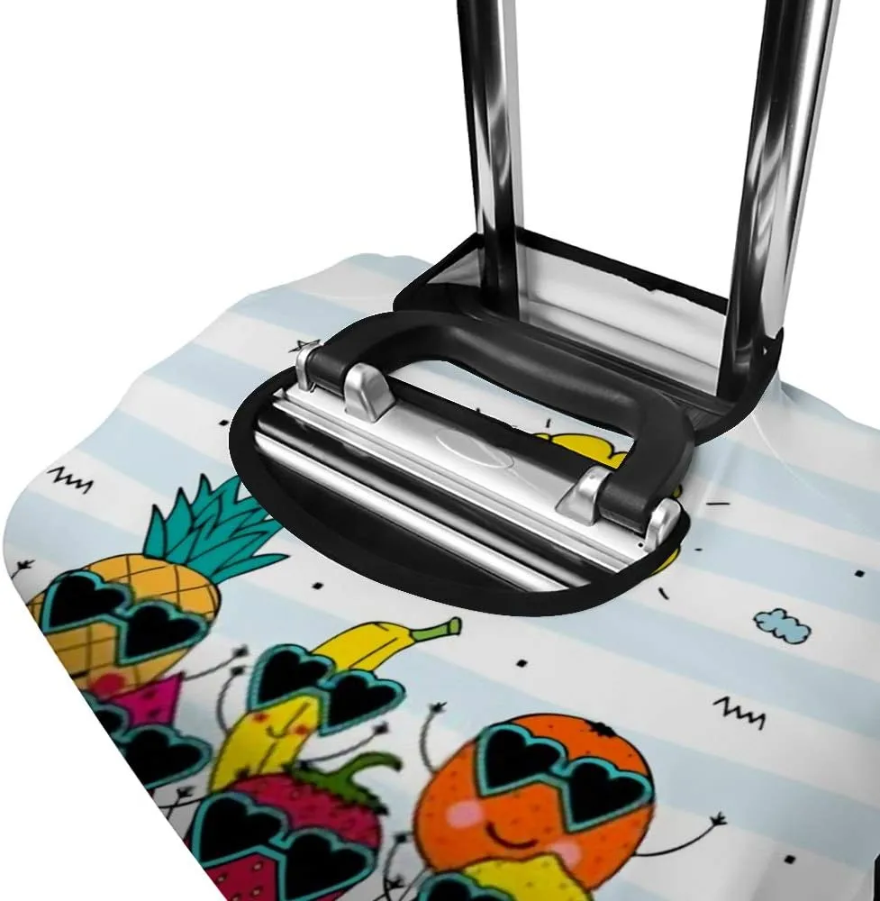 Guitong Suitcase Covers Travel Luggage Protector Trolley Luggage Case Washable Safety Hello Summer Fruits Travel Business Kids Men Women Fits 18-32 inch Luggage