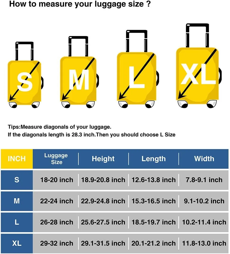 Guitong Suitcase Covers Travel Luggage Protector Trolley Luggage Case Washable Safety Hello Summer Fruits Travel Business Kids Men Women Fits 18-32 inch Luggage