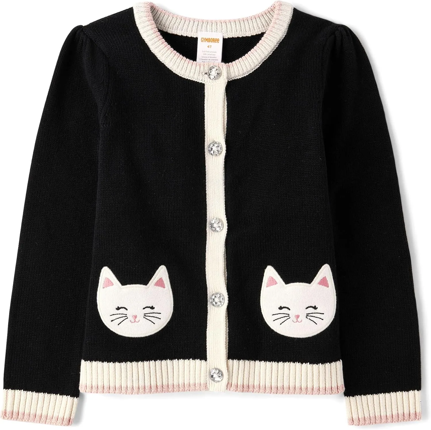 Gymboree Baby Girls' and Toddler Long Sleeve Embroidered Button Front Cardigan