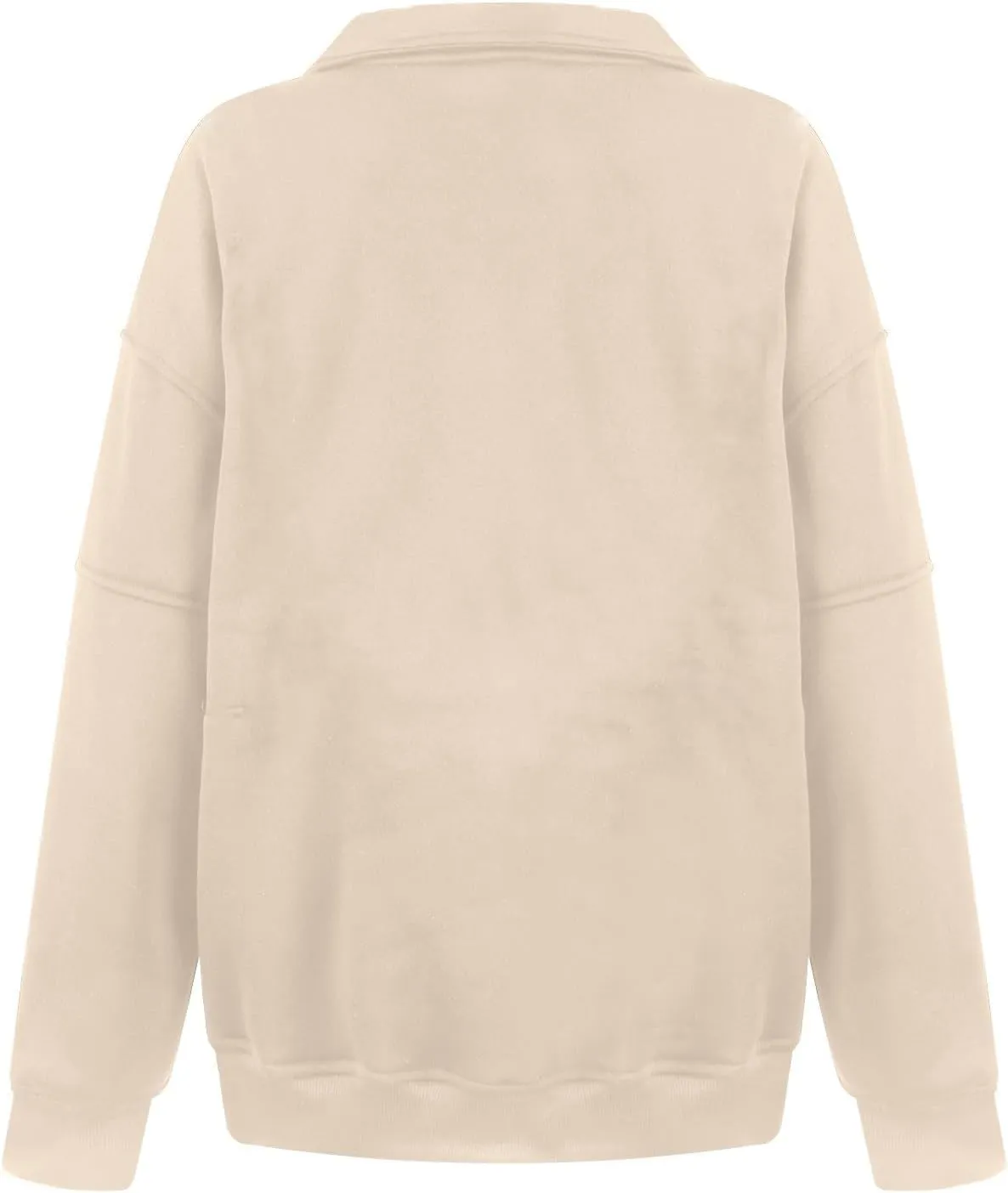 Half Zip Pullover Women Casual Oversized Sweatshirt with Pocket Loose Fit Long Sleeve Workout Tops Fall Outfits 2024