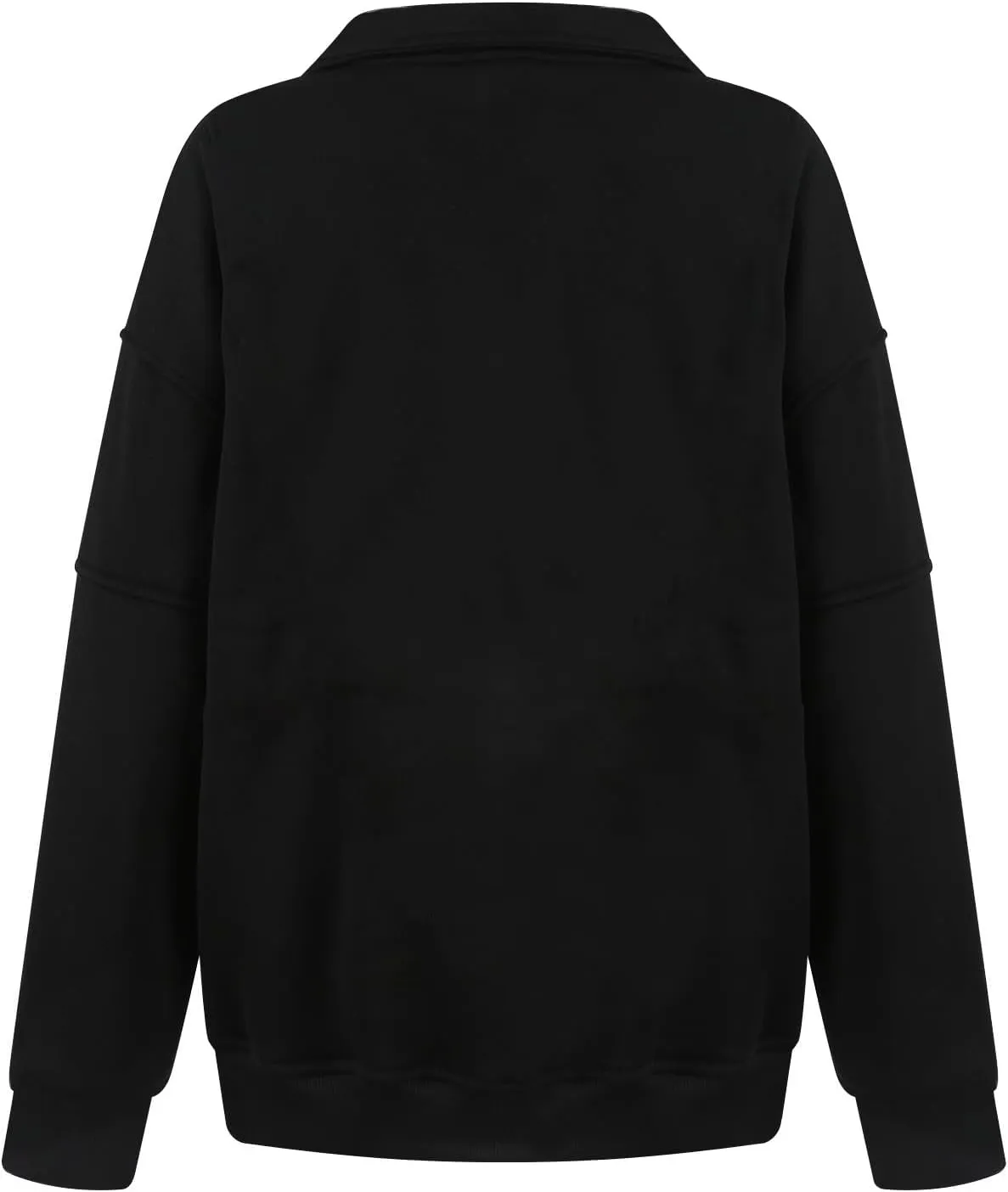 Half Zip Pullover Women Casual Oversized Sweatshirt with Pocket Loose Fit Long Sleeve Workout Tops Fall Outfits 2024
