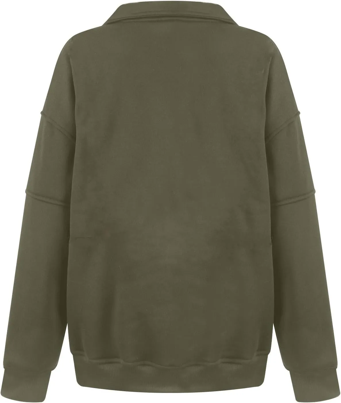 Half Zip Pullover Women Casual Oversized Sweatshirt with Pocket Loose Fit Long Sleeve Workout Tops Fall Outfits 2024