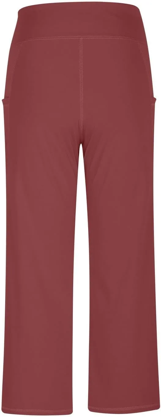hlysgo Women's Yoga Capris Pants High Waist Leggings Crossover Straight Leg Crop Trousers Summer Workout Capris with Pockets