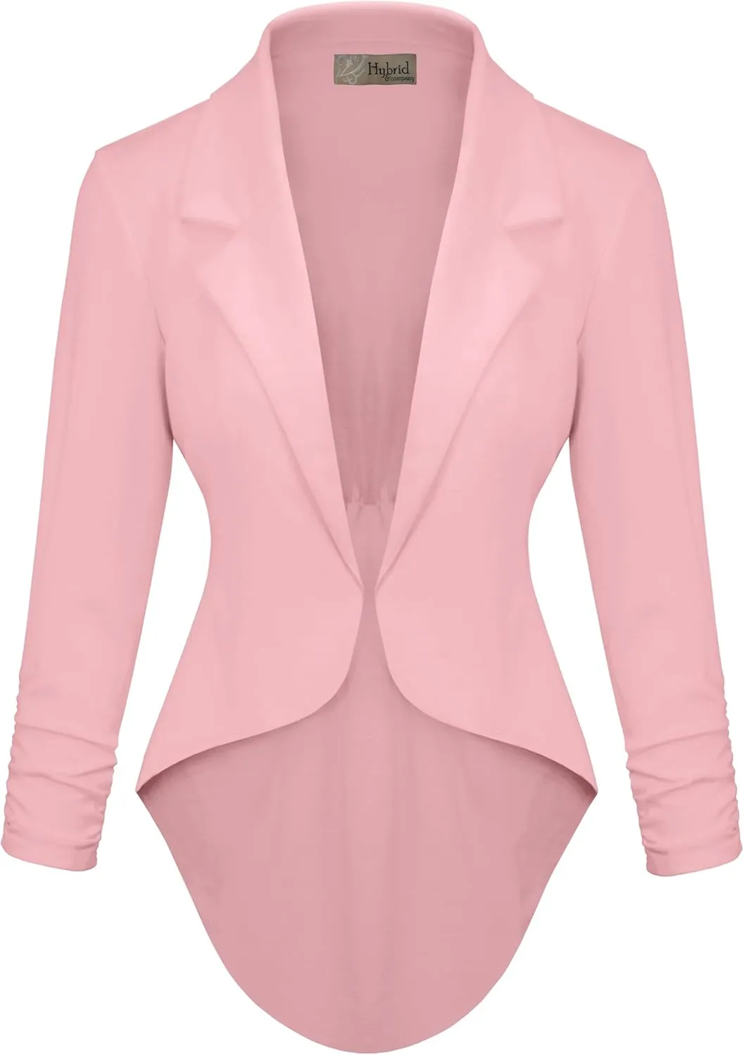 Hybrid & Company Womens Casual Work High Low Blazer Jacket - JK45590