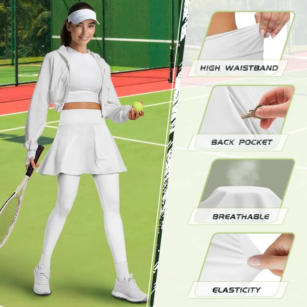 Irisjudy Women's Sports Yoga Skirts Leggings Funny Funny Golf Print Tennis Pants Skirted Paint Splash for Running Plus Size