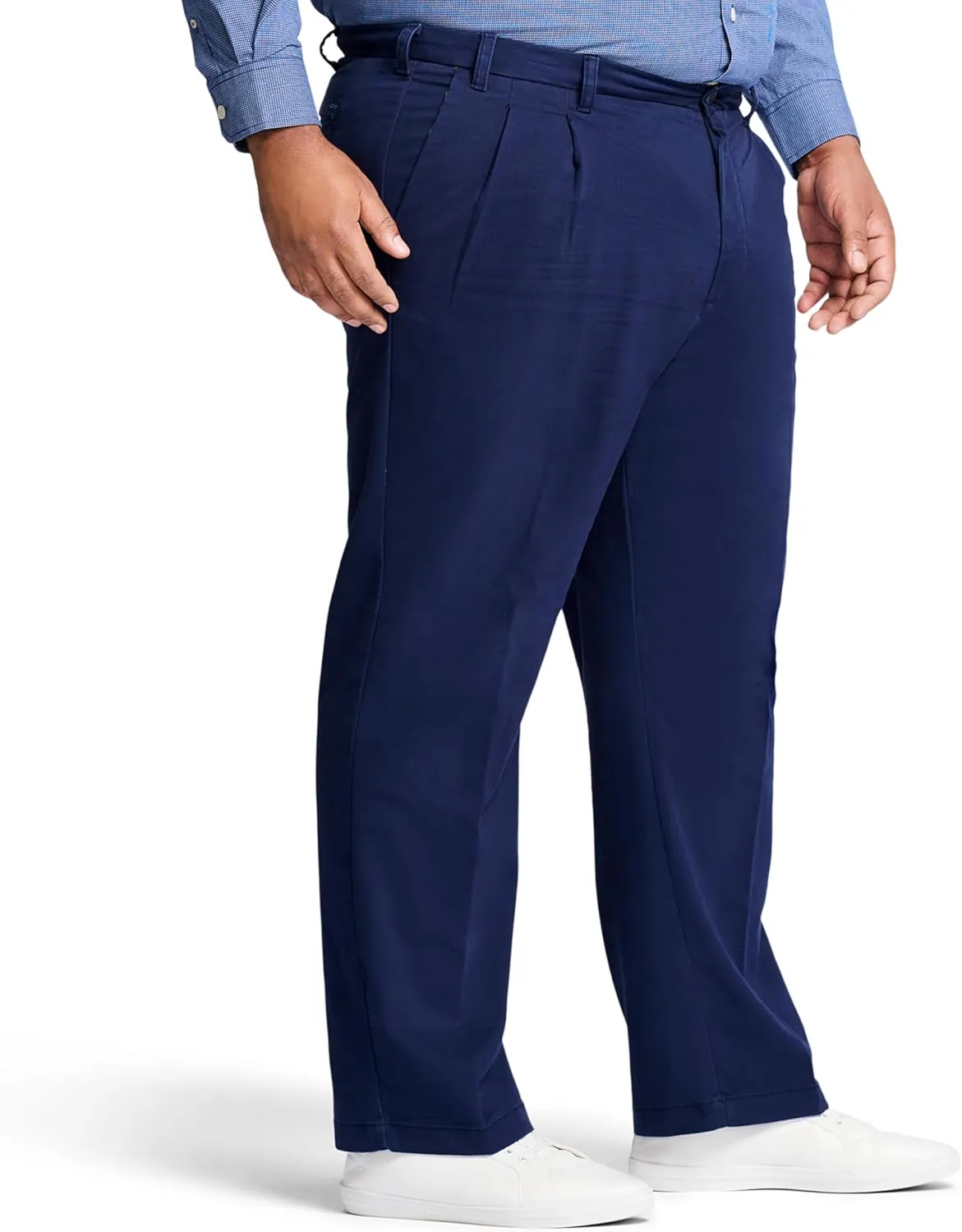 IZOD Men's Big and Tall Performance Stretch Flat Front Pant