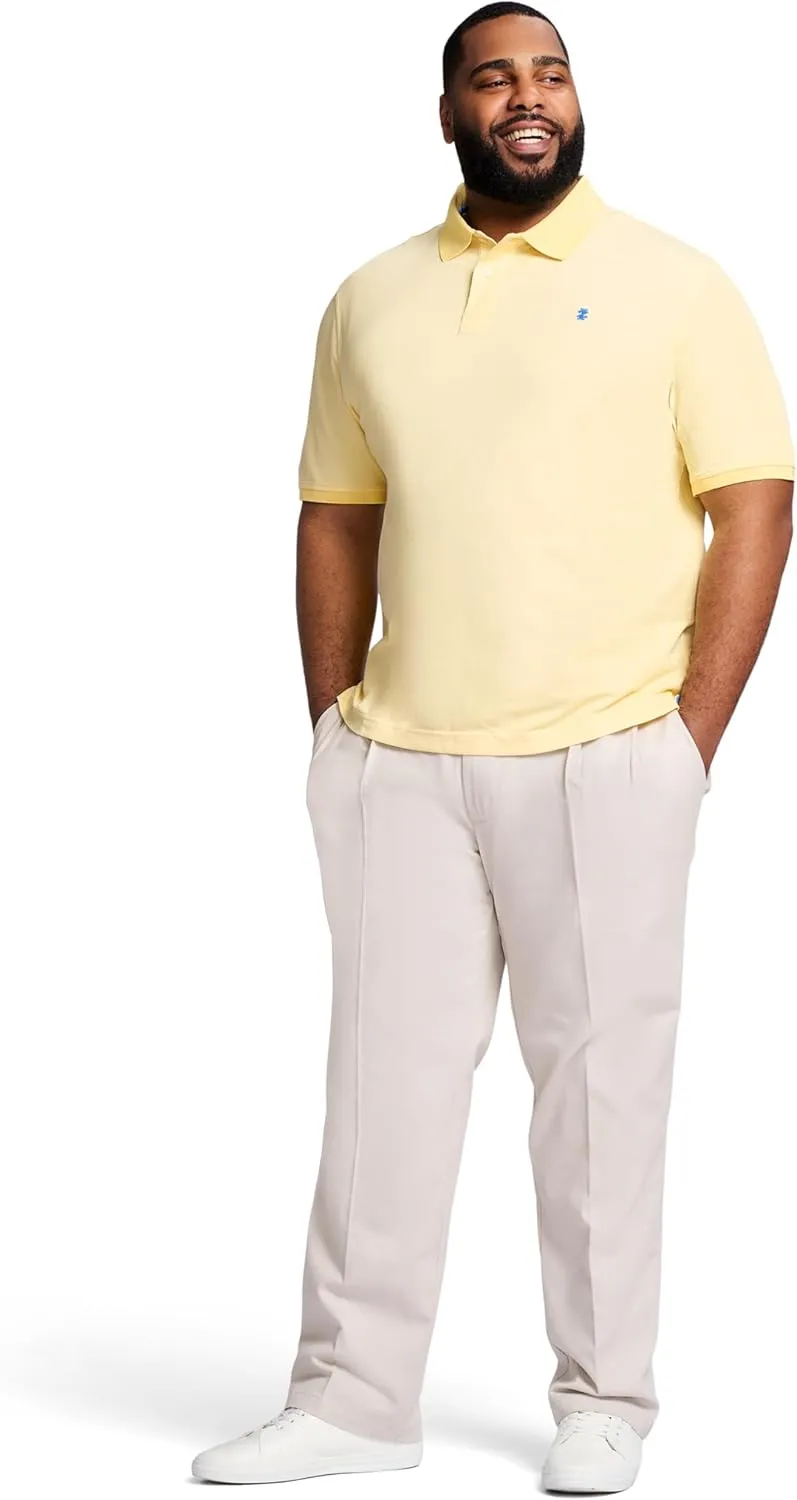 IZOD Men's Big and Tall Performance Stretch Flat Front Pant