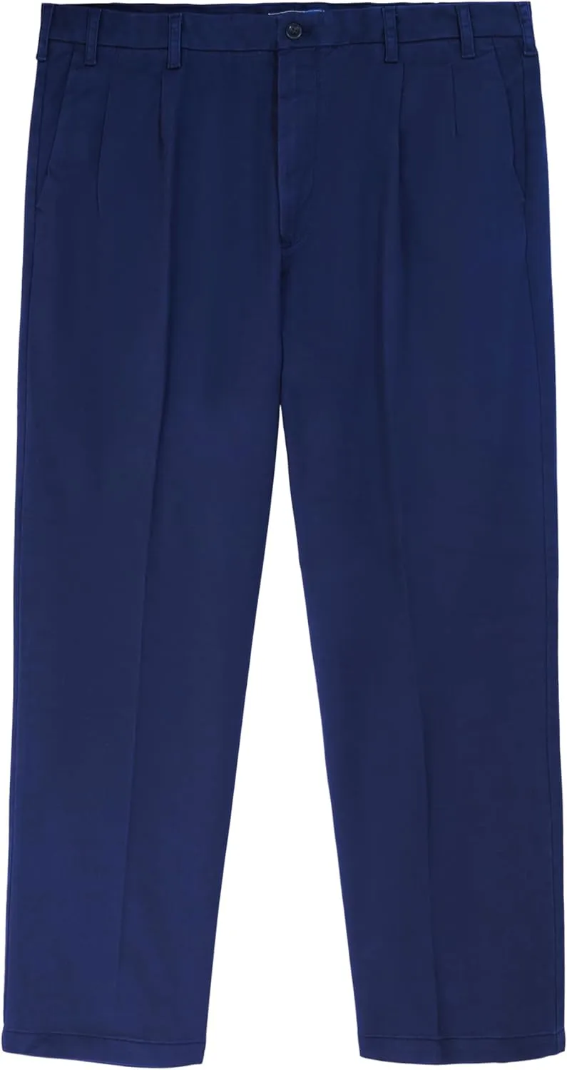 IZOD Men's Big and Tall Performance Stretch Flat Front Pant