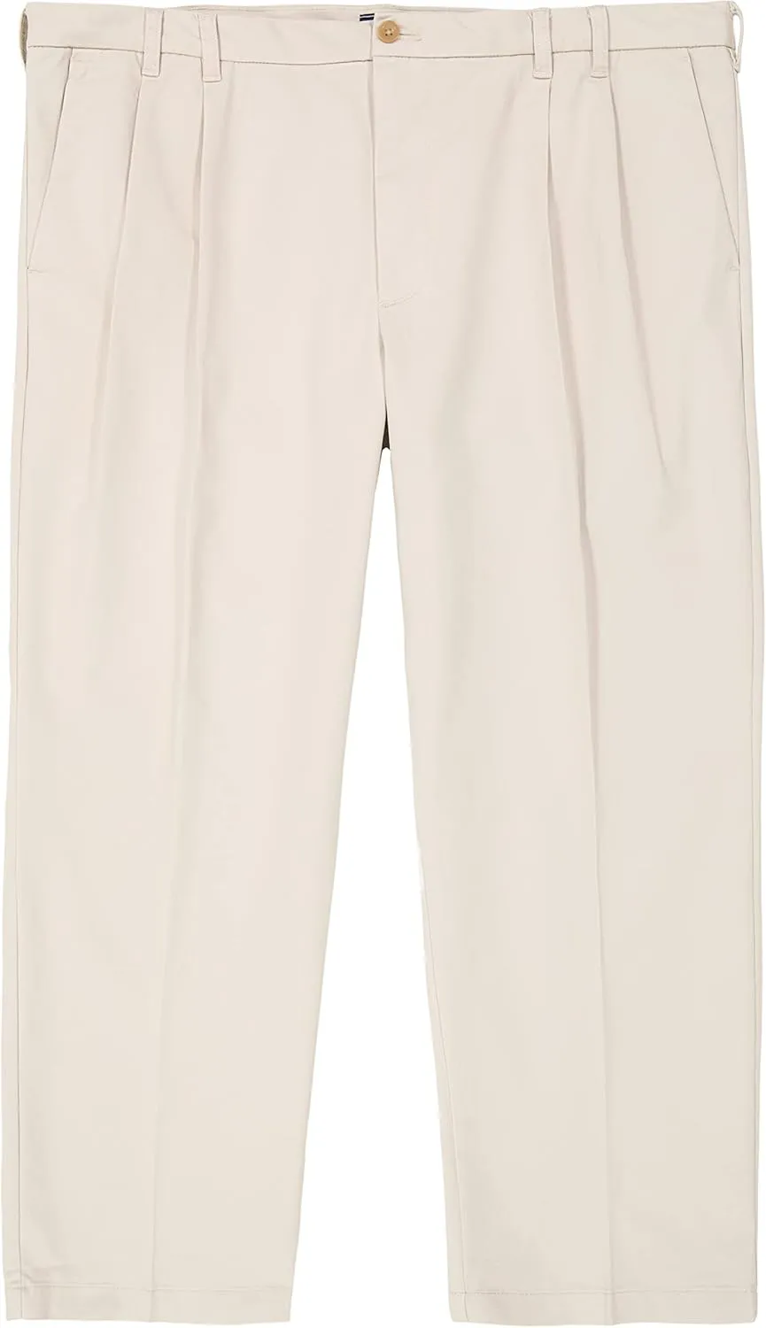 IZOD Men's Big and Tall Performance Stretch Flat Front Pant