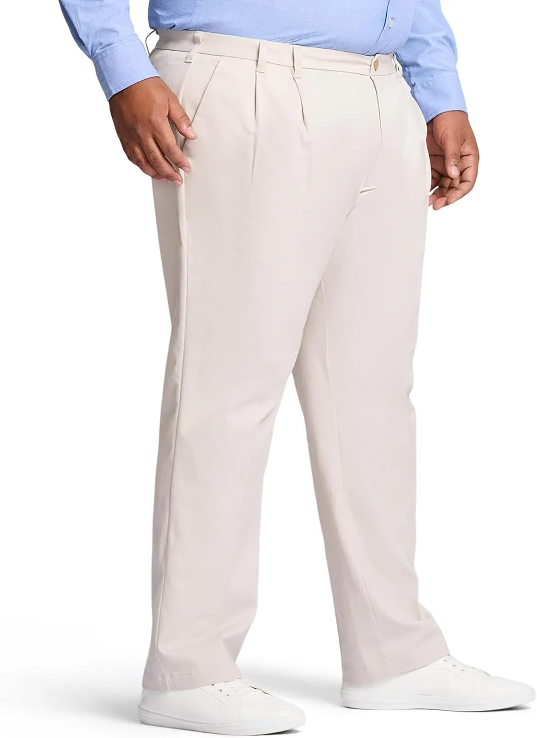 IZOD Men's Big and Tall Performance Stretch Flat Front Pant