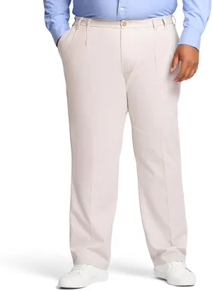 IZOD Men's Big and Tall Performance Stretch Flat Front Pant