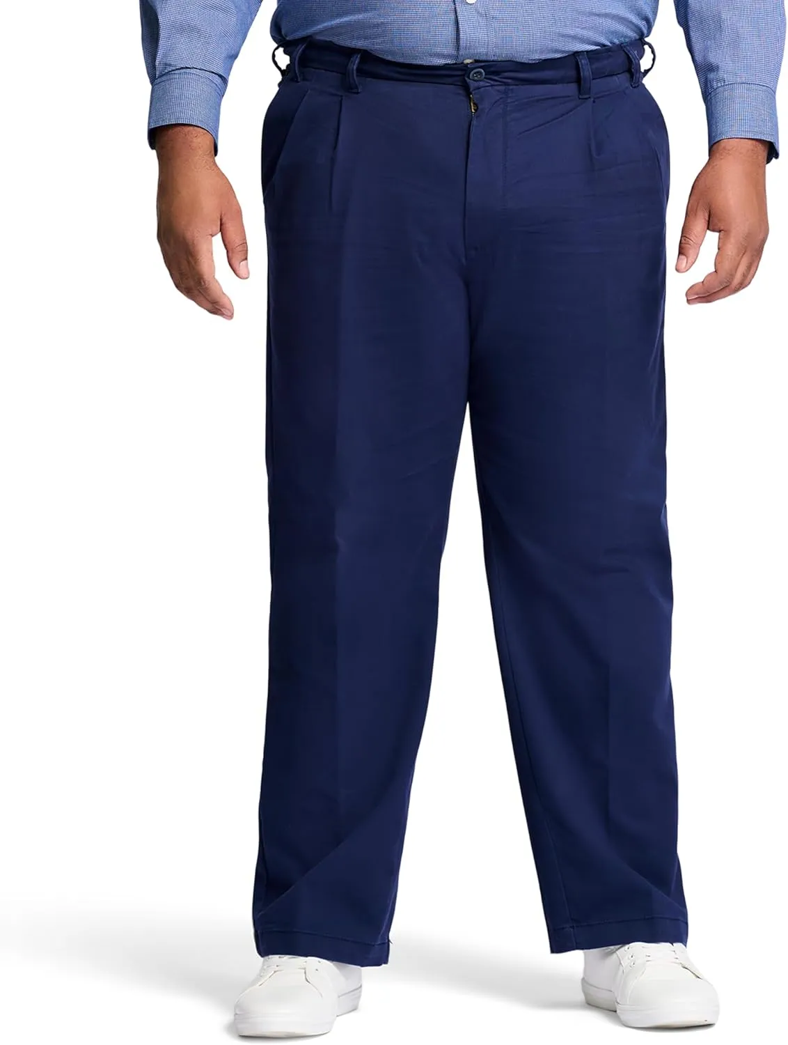 IZOD Men's Big and Tall Performance Stretch Flat Front Pant