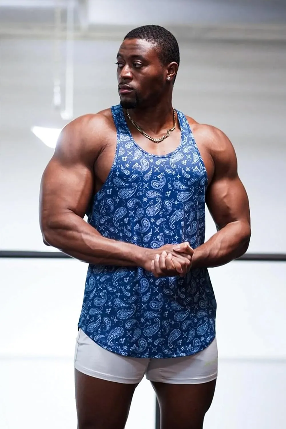 Jed North Bodybuilding Tank Top Gym Stringer Y-Back Muscle Racerback