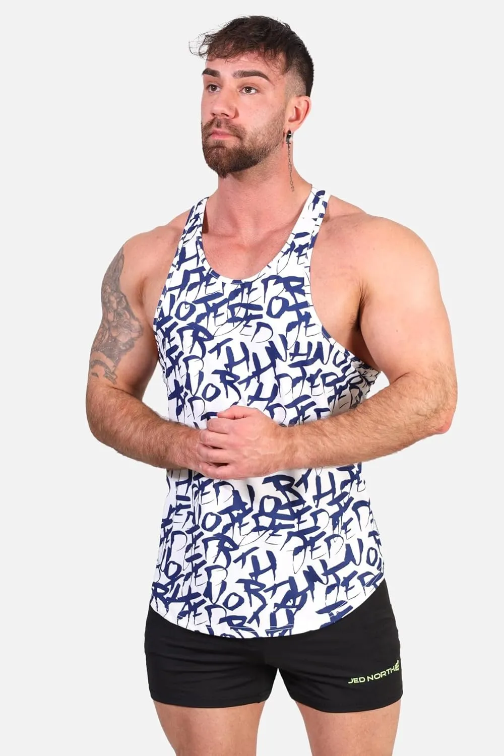 Jed North Bodybuilding Tank Top Gym Stringer Y-Back Muscle Racerback