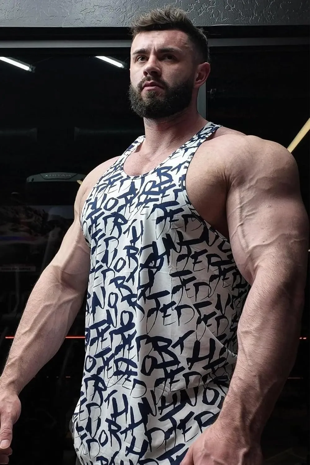 Jed North Bodybuilding Tank Top Gym Stringer Y-Back Muscle Racerback