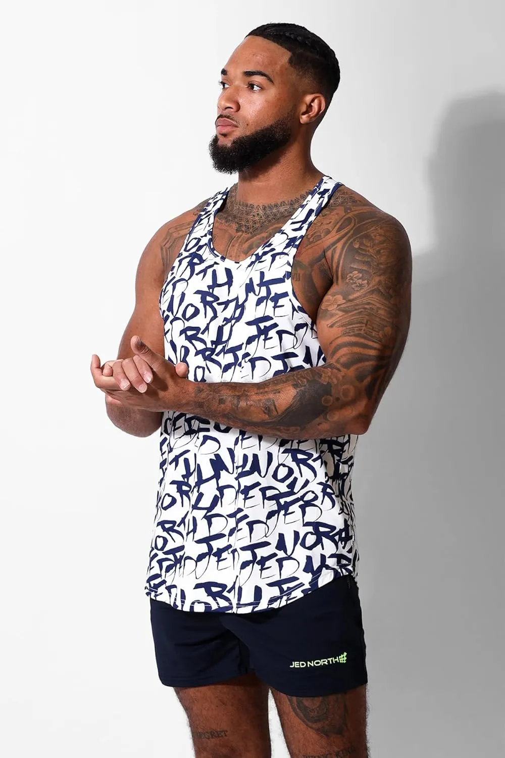 Jed North Bodybuilding Tank Top Gym Stringer Y-Back Muscle Racerback