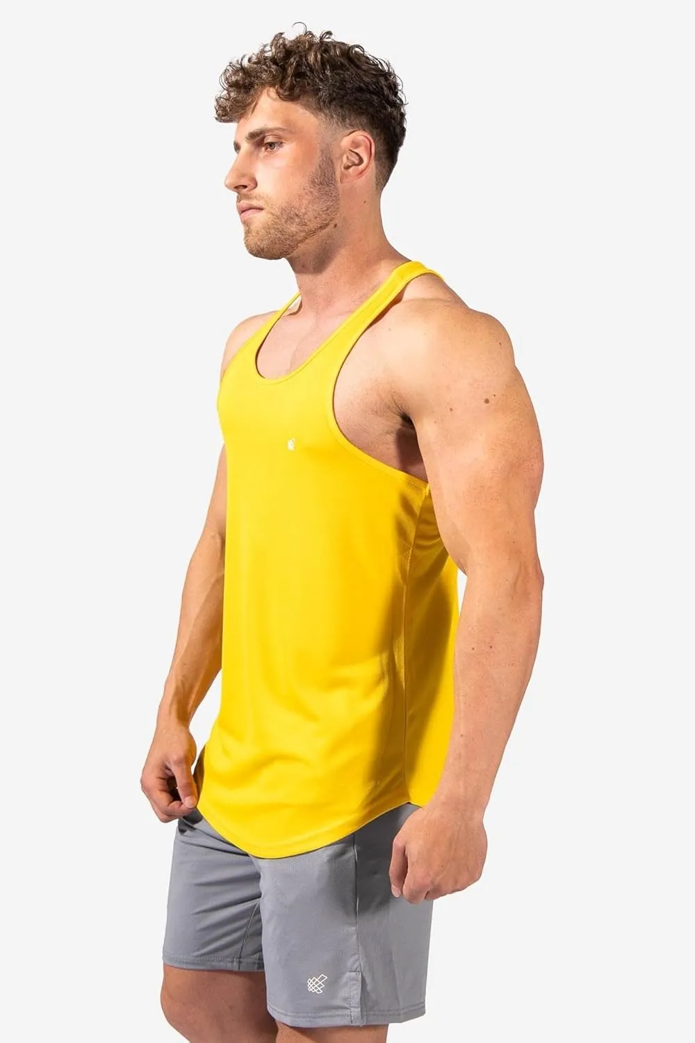 Jed North Men's Quick Dry Microfiber Bodybuilding Stringer Tank Top Y-Back Racerback