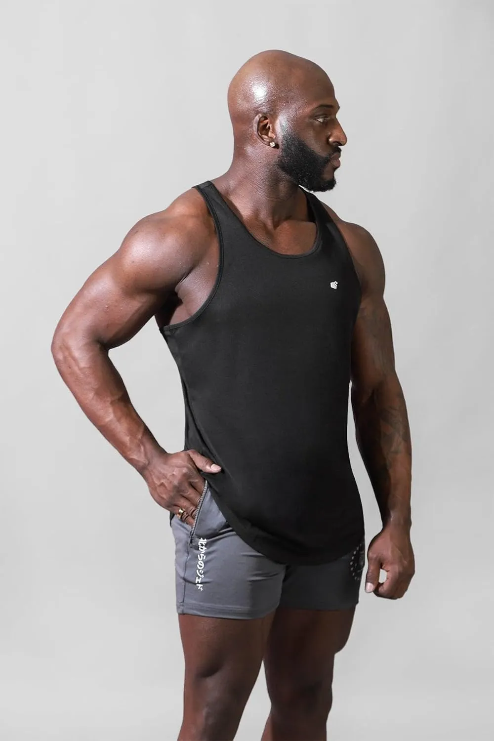 Jed North Men's Quick Dry Microfiber Bodybuilding Stringer Tank Top Y-Back Racerback