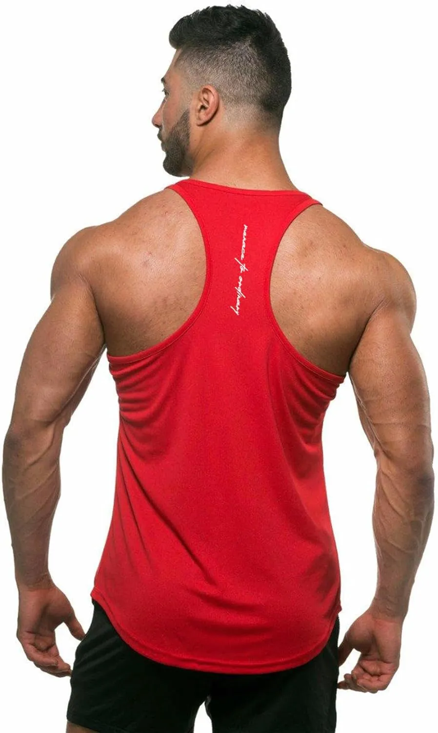 Jed North Men's Quick Dry Microfiber Bodybuilding Stringer Tank Top Y-Back Racerback