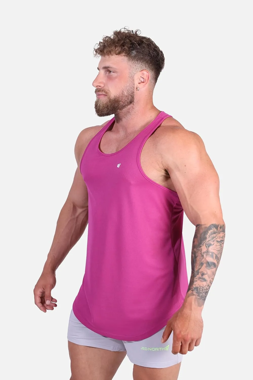 Jed North Men's Quick Dry Microfiber Bodybuilding Stringer Tank Top Y-Back Racerback
