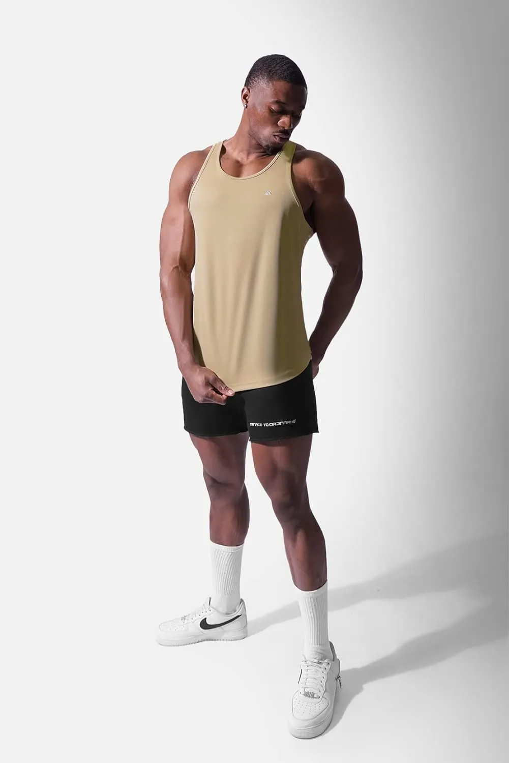 Jed North Men's Quick Dry Microfiber Bodybuilding Stringer Tank Top Y-Back Racerback