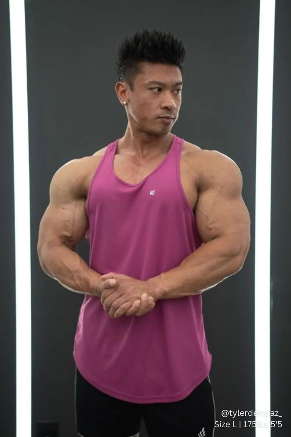 Jed North Men's Quick Dry Microfiber Bodybuilding Stringer Tank Top Y-Back Racerback