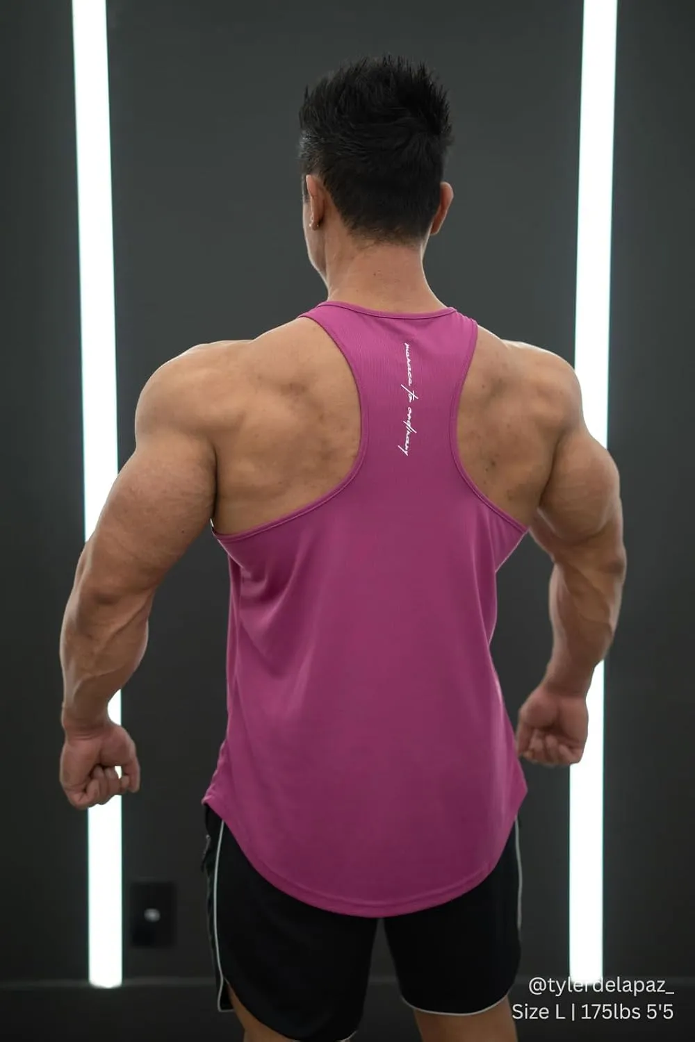 Jed North Men's Quick Dry Microfiber Bodybuilding Stringer Tank Top Y-Back Racerback