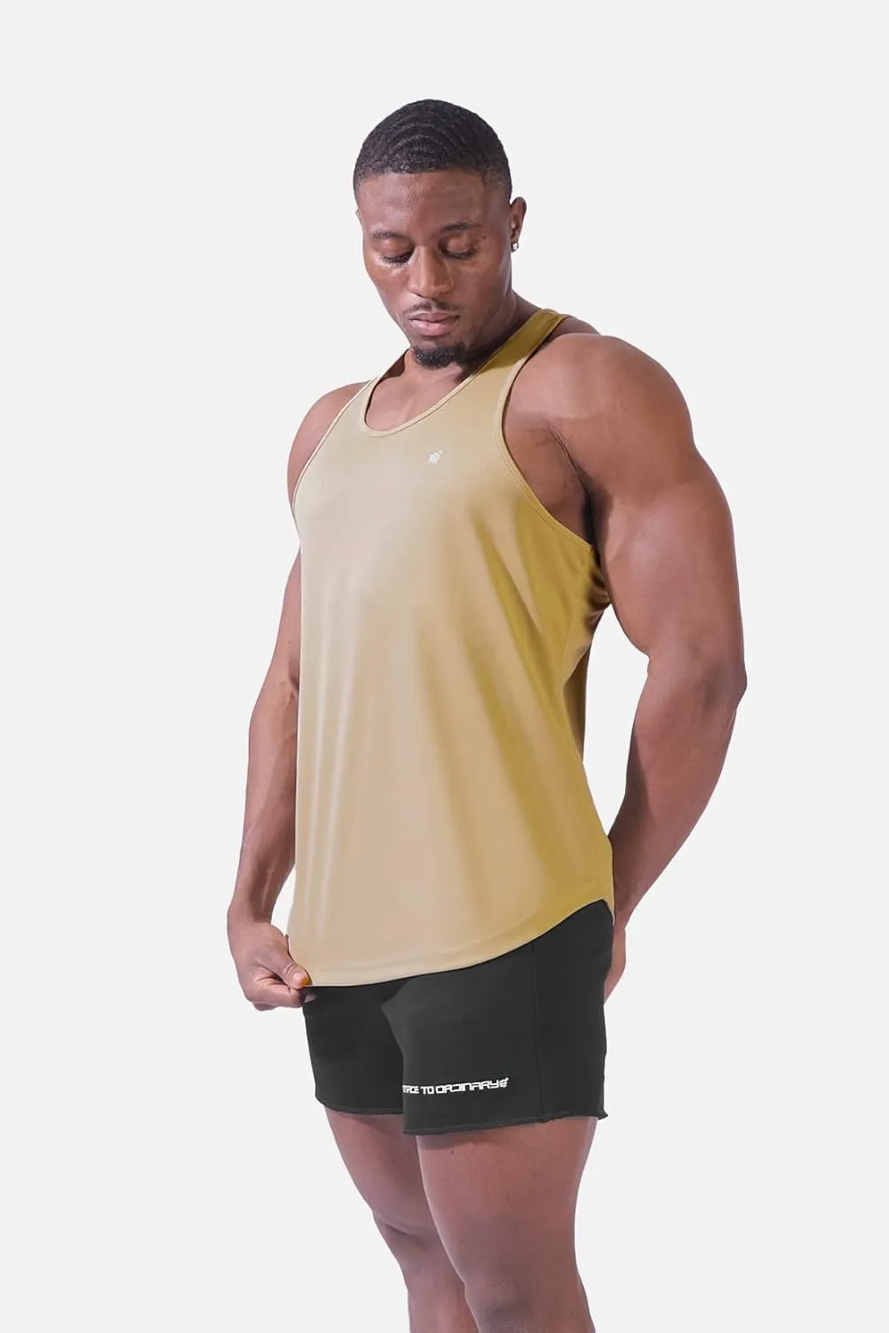 Jed North Men's Quick Dry Microfiber Bodybuilding Stringer Tank Top Y-Back Racerback