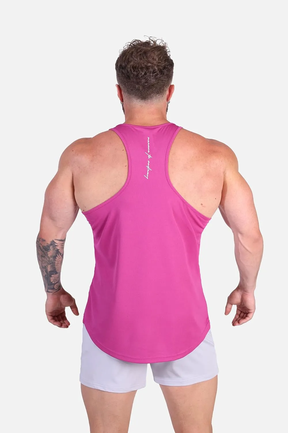 Jed North Men's Quick Dry Microfiber Bodybuilding Stringer Tank Top Y-Back Racerback