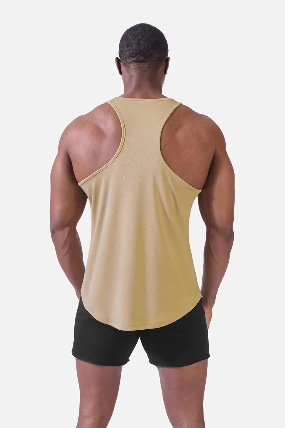 Jed North Men's Quick Dry Microfiber Bodybuilding Stringer Tank Top Y-Back Racerback