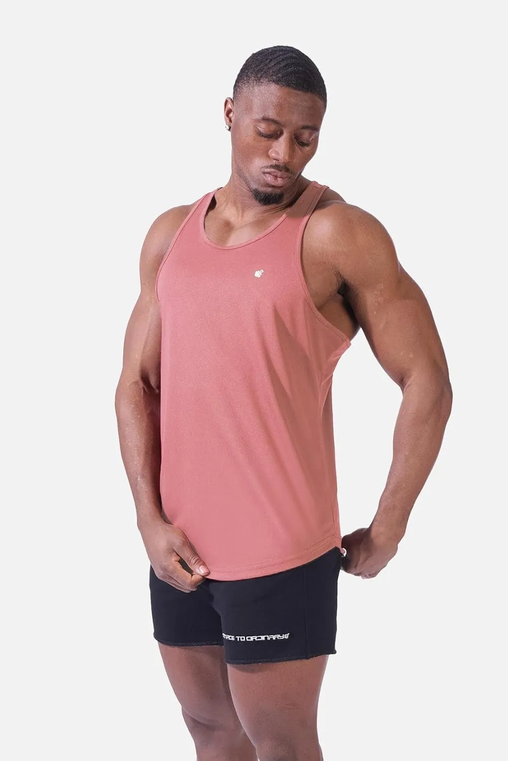 Jed North Men's Quick Dry Microfiber Bodybuilding Stringer Tank Top Y-Back Racerback