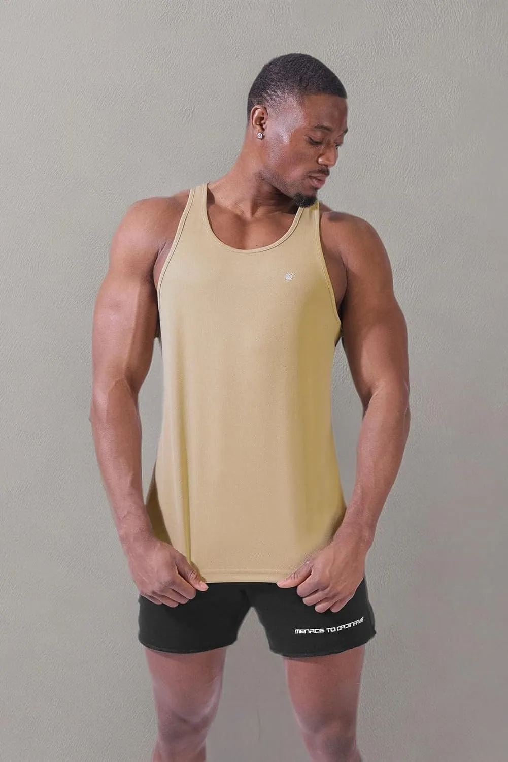 Jed North Men's Quick Dry Microfiber Bodybuilding Stringer Tank Top Y-Back Racerback