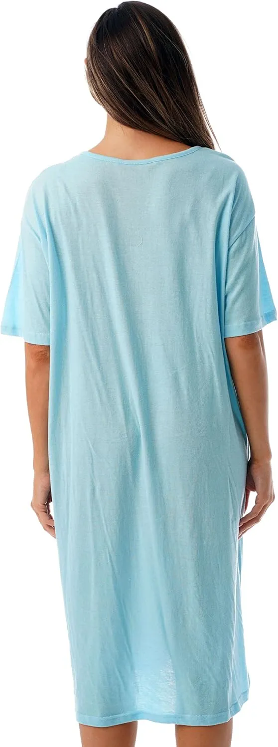 Just Love Short Sleeve Nightgown Oversized Screen Print Sleep Dress for Women
