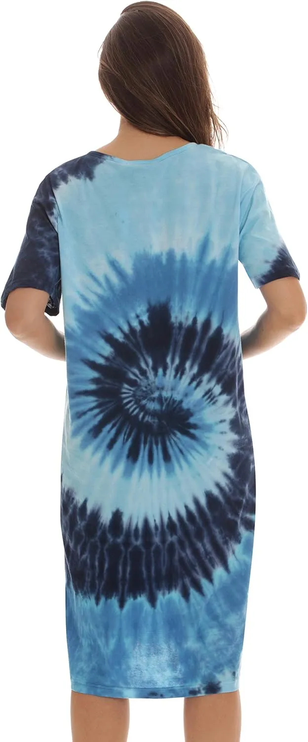 Just Love Short Sleeve Tie Dye Nightgown for Women