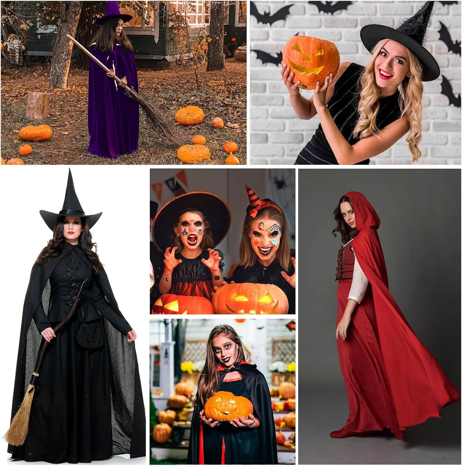 KAKU NANU Hooded Cloak Adult Teen Velvet Cape Halloween Vampire Witch Cape for Men and Women Cosplay Costumes