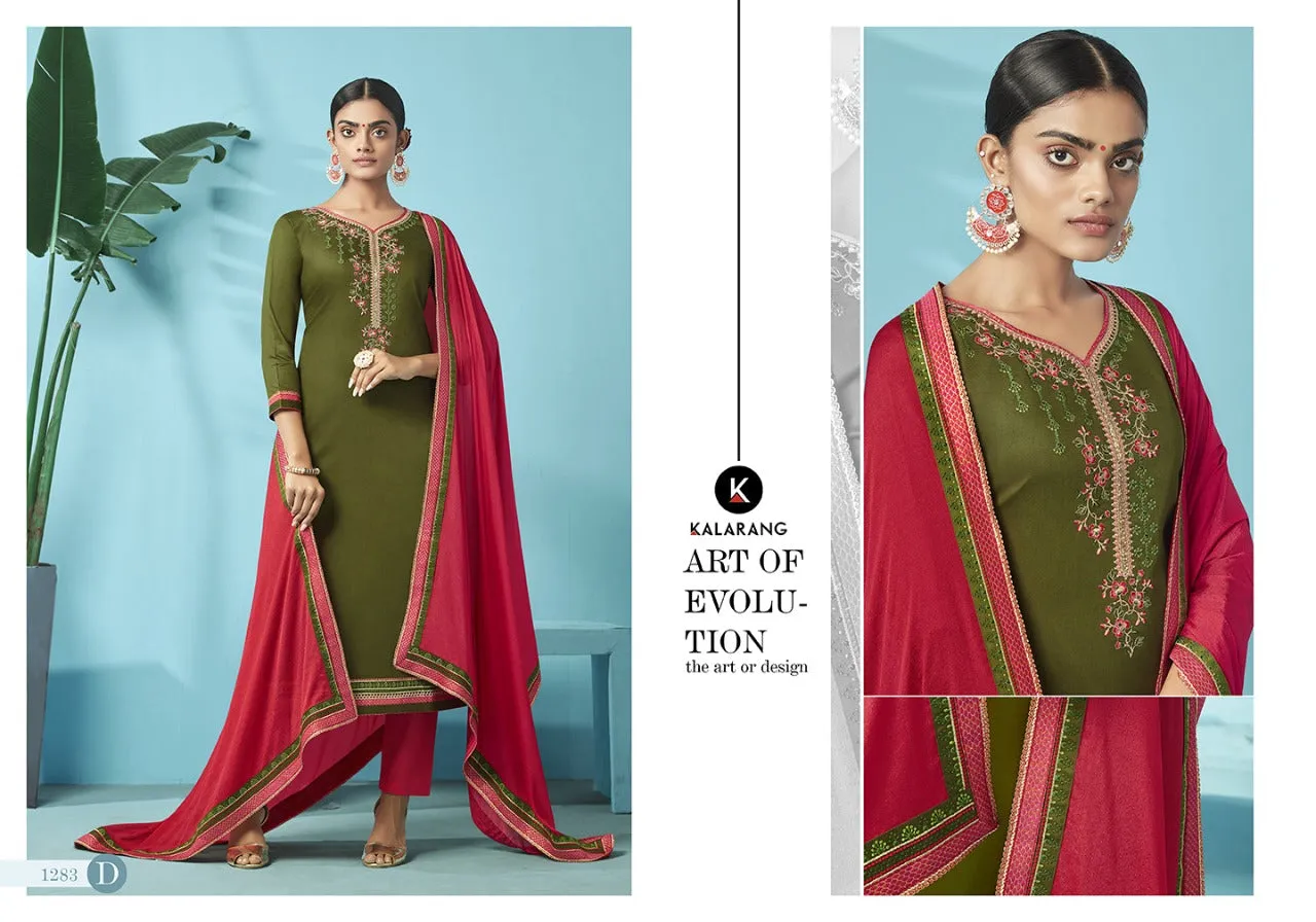 Kalarang Nazrana Jam Silk Dress Material