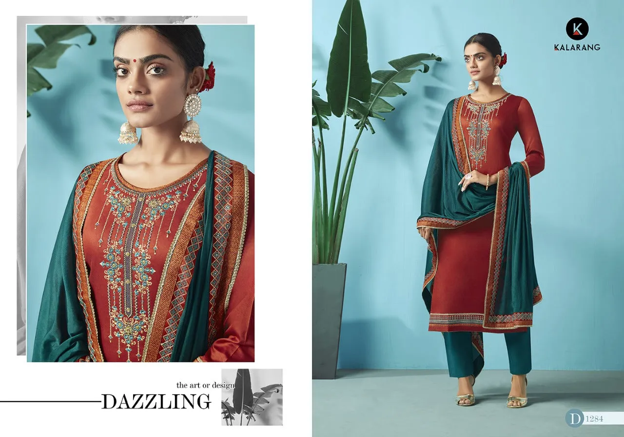 Kalarang Nazrana Jam Silk Dress Material