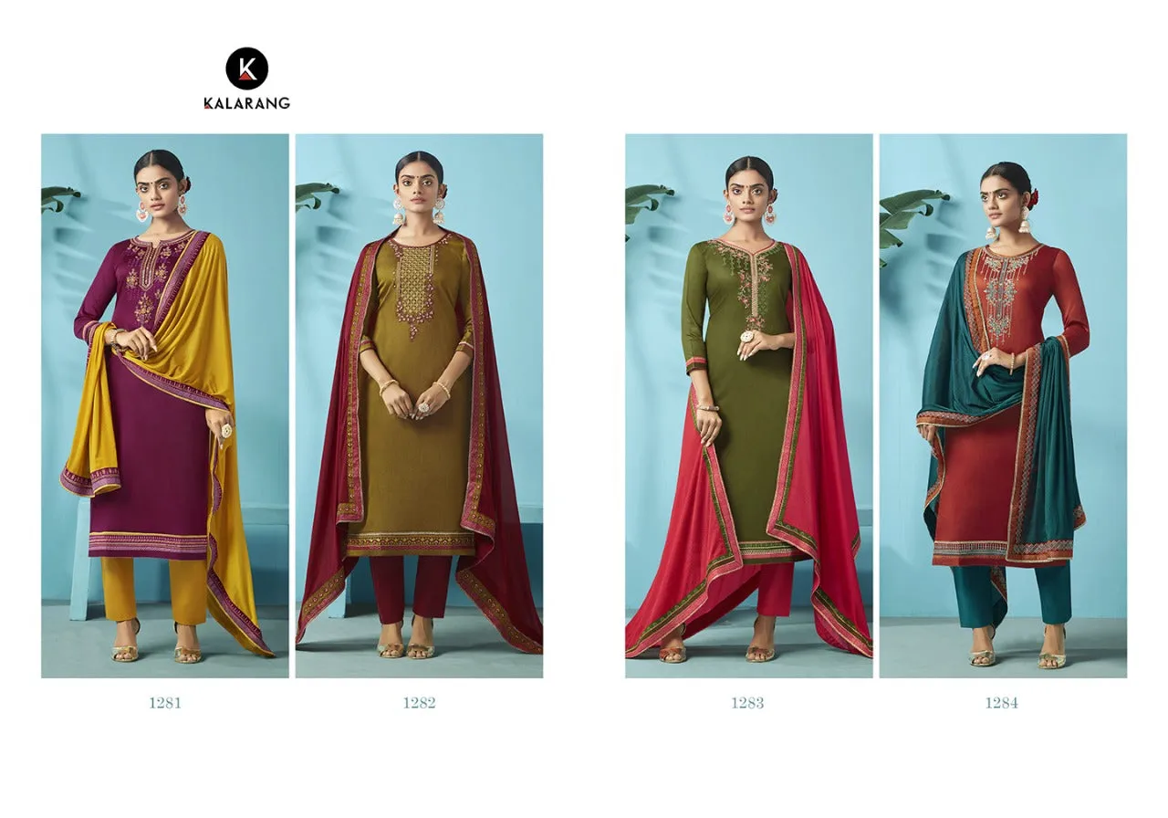 Kalarang Nazrana Jam Silk Dress Material