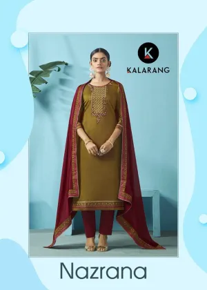 Kalarang Nazrana Jam Silk Dress Material