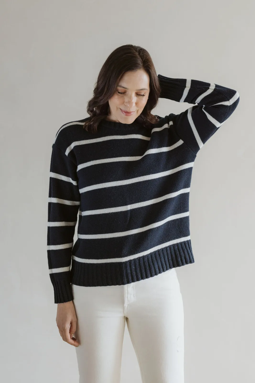 Kelly Stripe Jersey- Navy